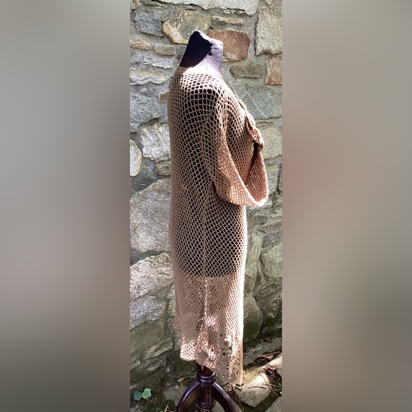 Sundance Net Maxi cardigan Duster M Boho - Picture 2 of 5